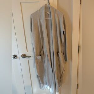 Anthropologie Light Gray Open Front Cardigan